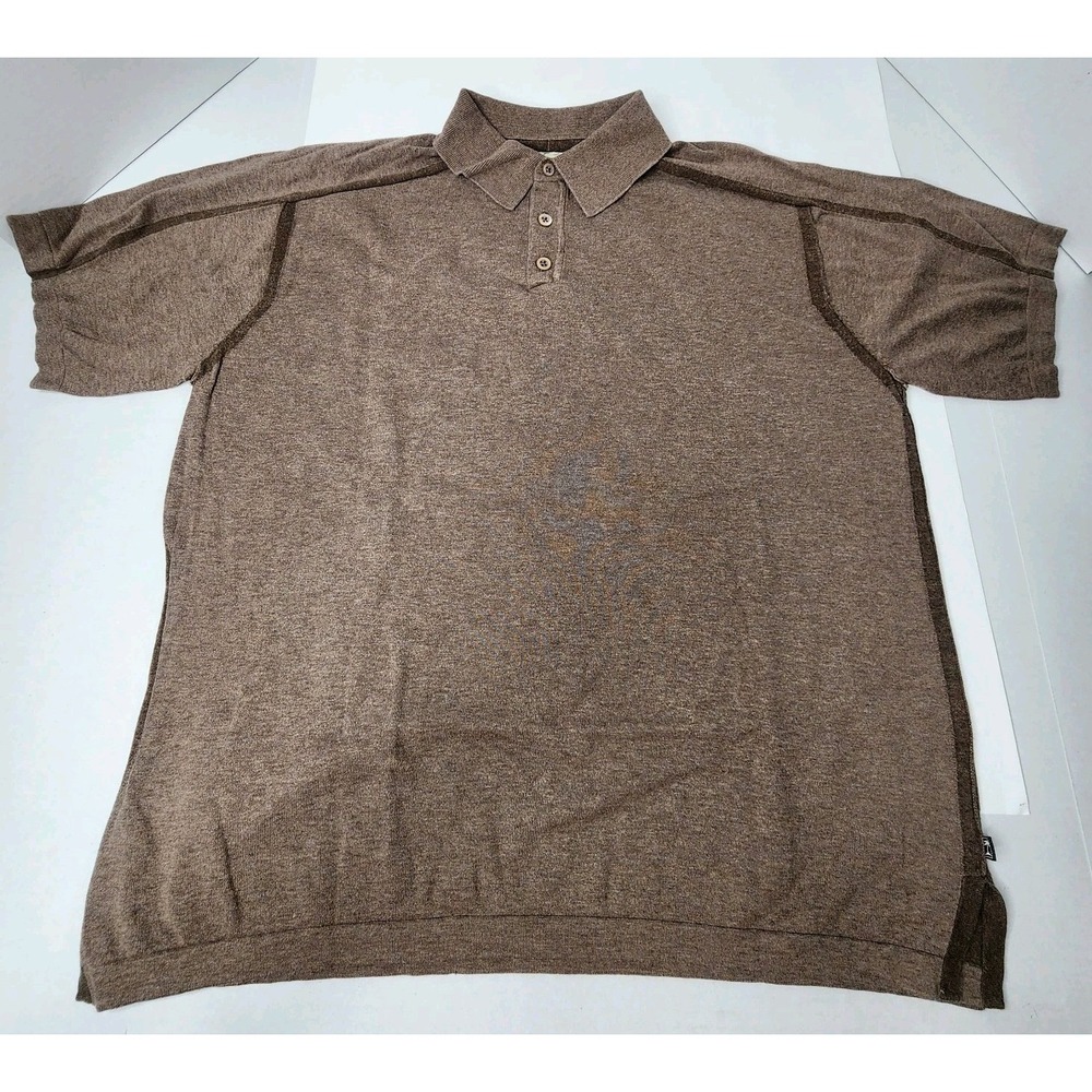 Tommy Bahama Jeans Mens Polo Shirt Short Sleeve Size L Brown Soft! Golf